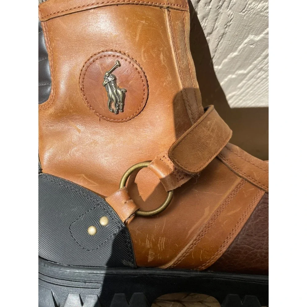 Polo Ralph Lauren Conquest III Boots Mens 11D Brown Leather Hunting Outdoor